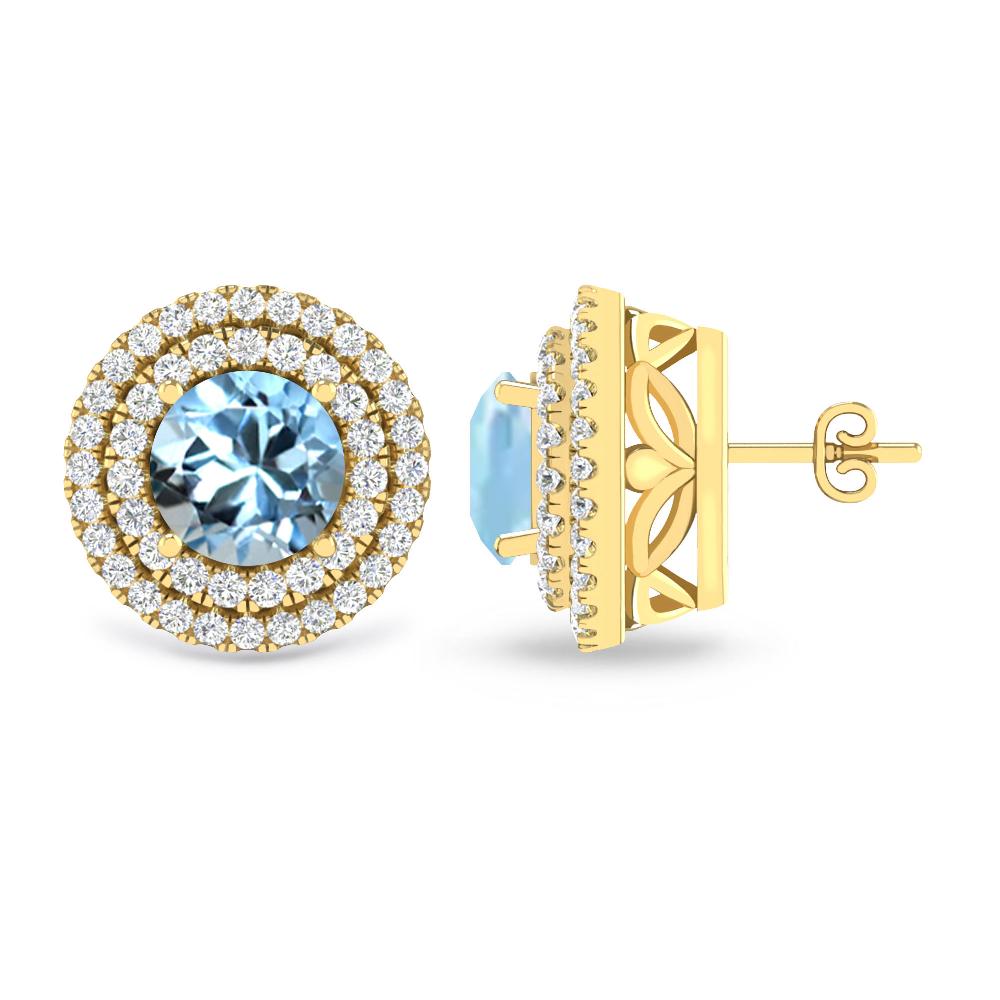Yellow Gold - Aquamarine