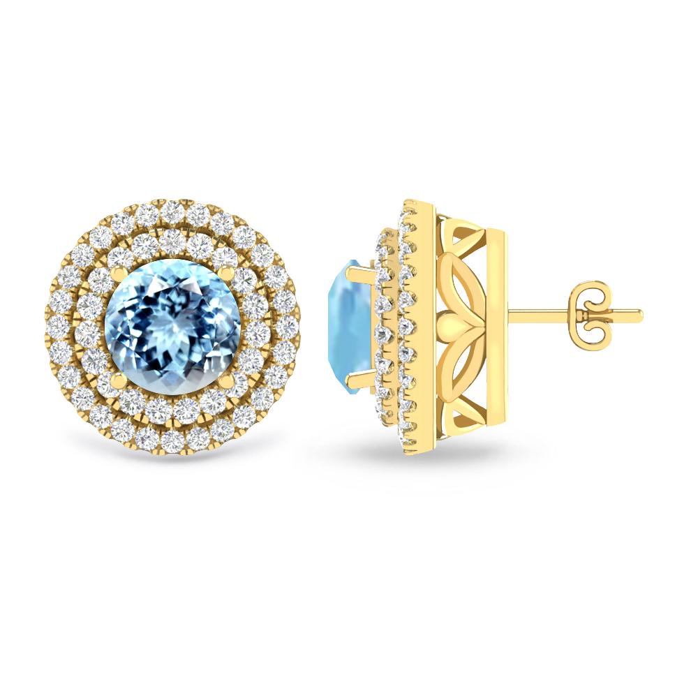 Yellow Gold - Aquamarine