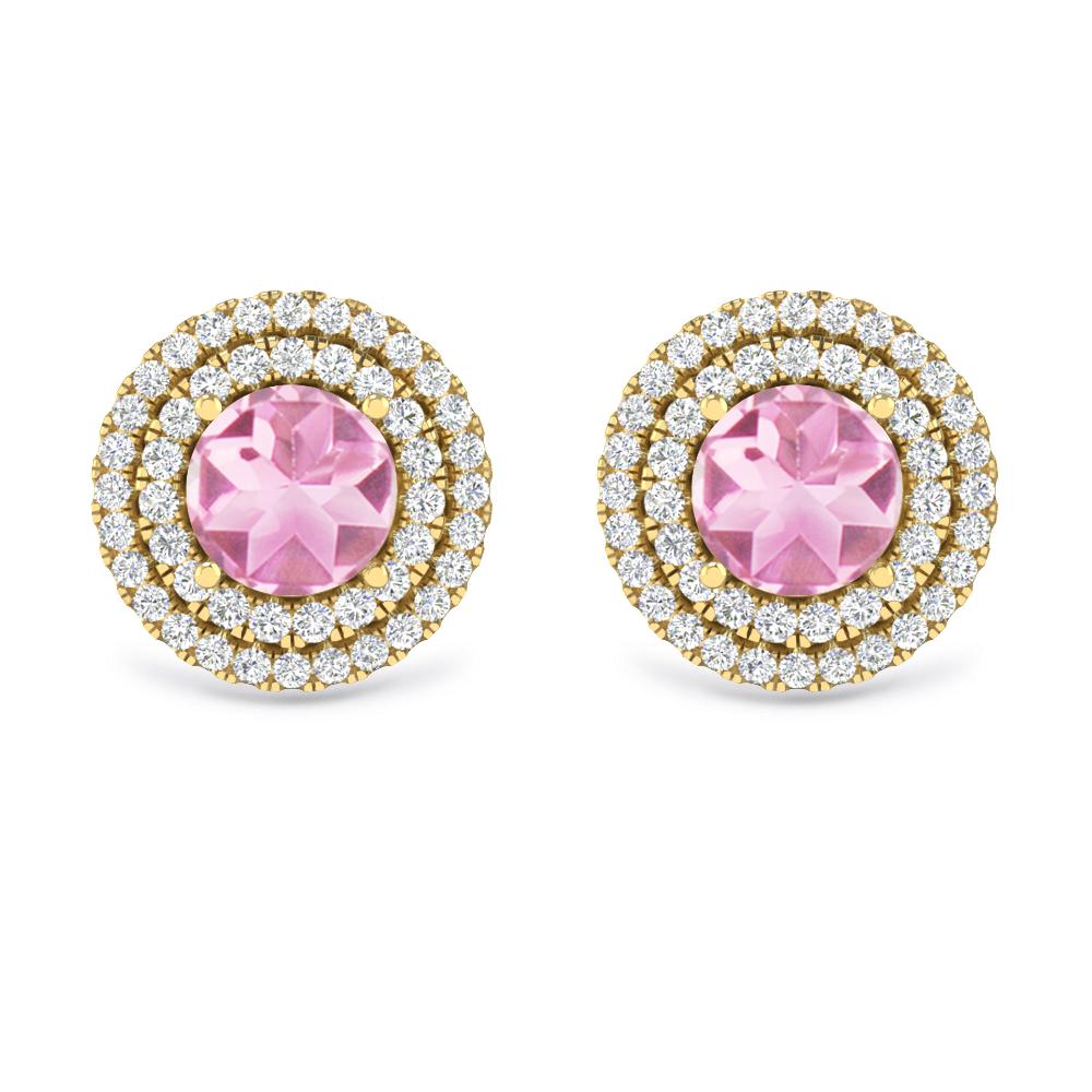 Yellow Gold - Pink Tourmaline