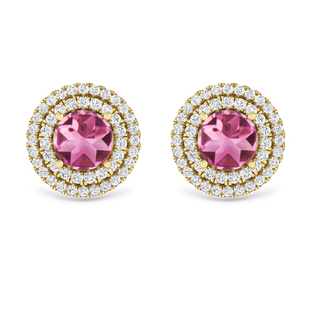 Yellow Gold - Pink Tourmaline