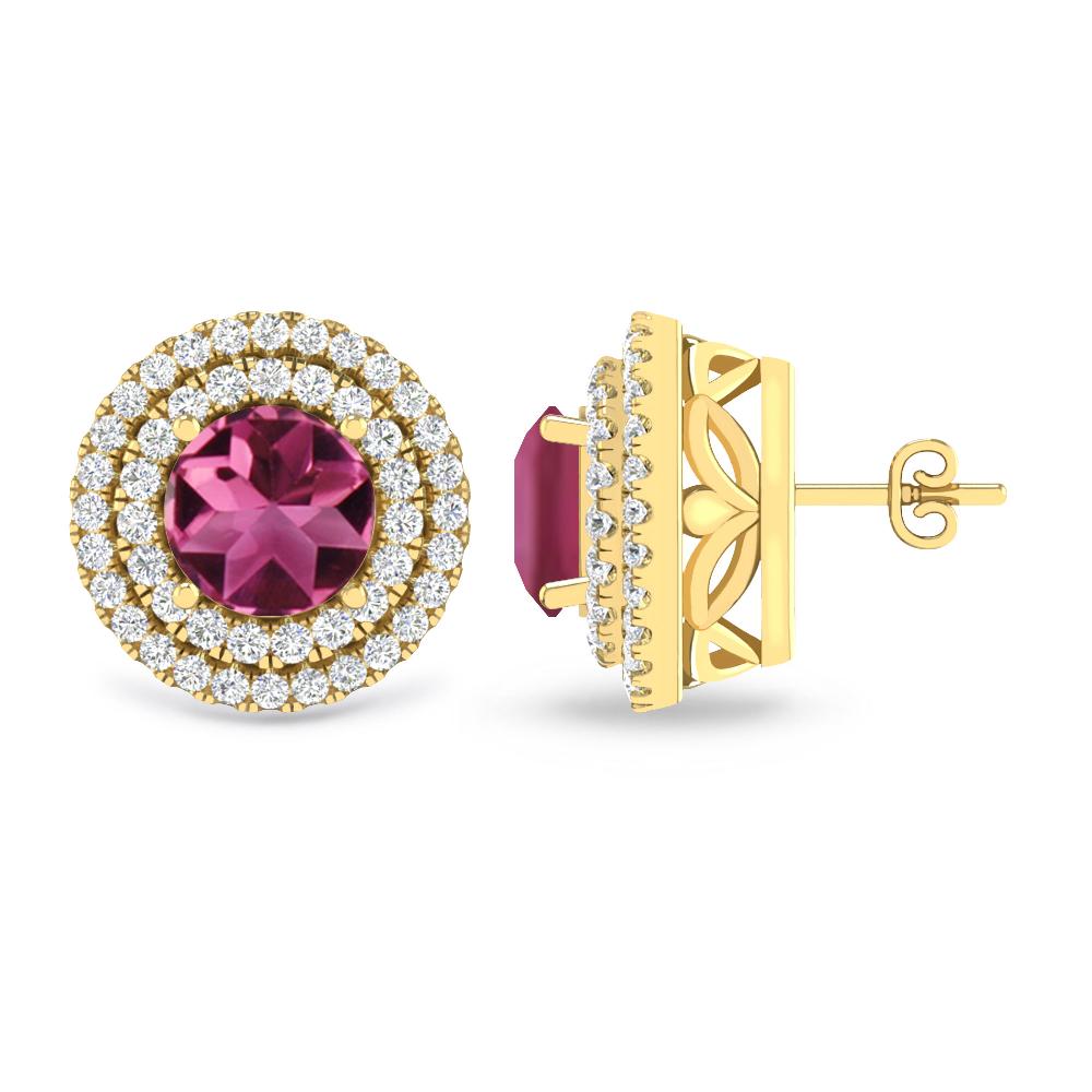 Yellow Gold - Pink Tourmaline