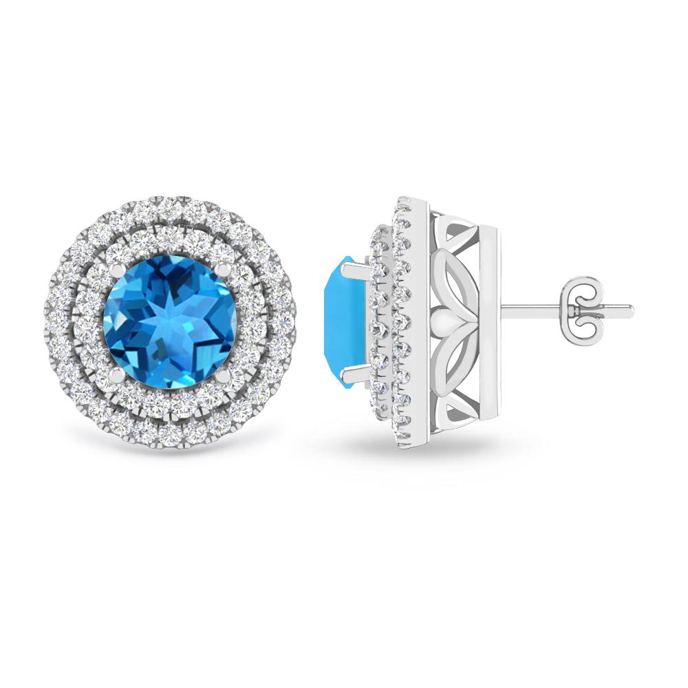 White Gold - Blue Topaz