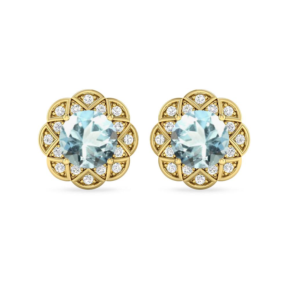 Yellow Gold - Aquamarine