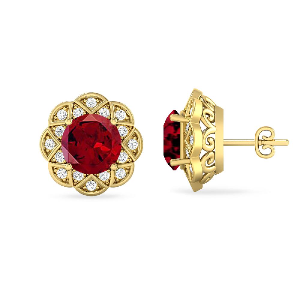 Yellow Gold - Garnet