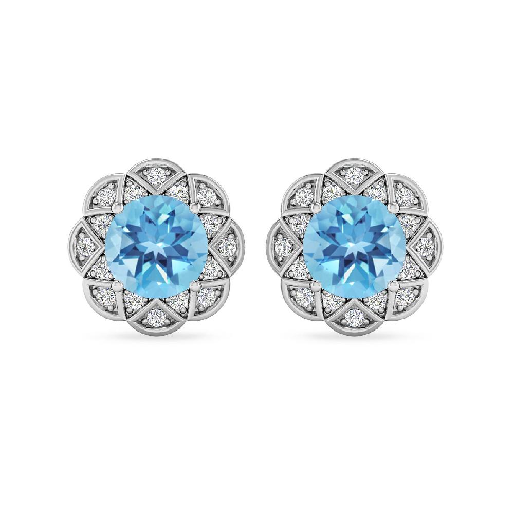 White Gold - Blue Topaz