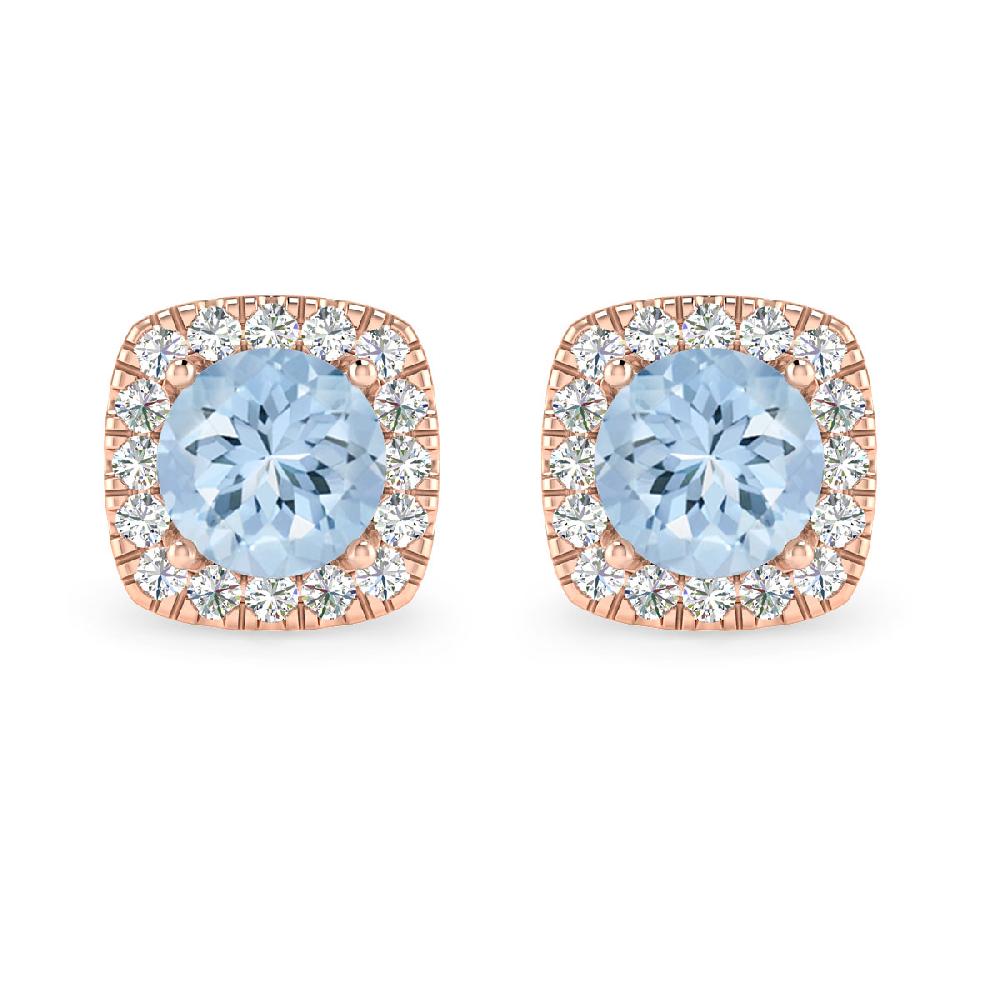 Rose Gold - Aquamarine