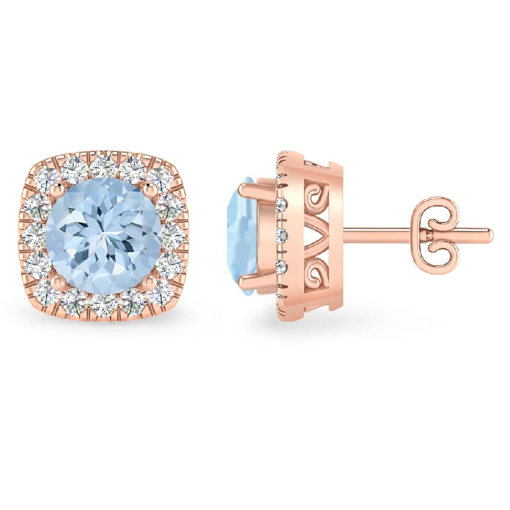 Rose Gold - Aquamarine