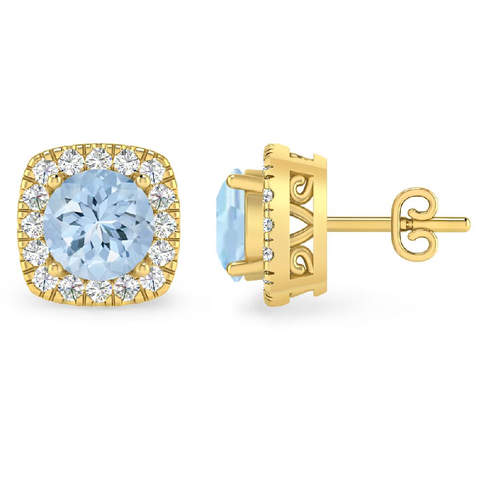 Yellow Gold - Aquamarine