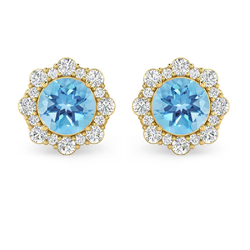 Yellow Gold - Blue Topaz