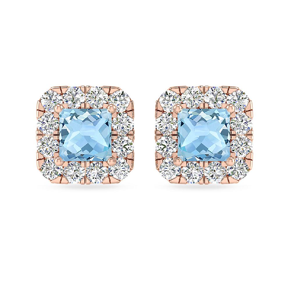 Rose Gold - Aquamarine