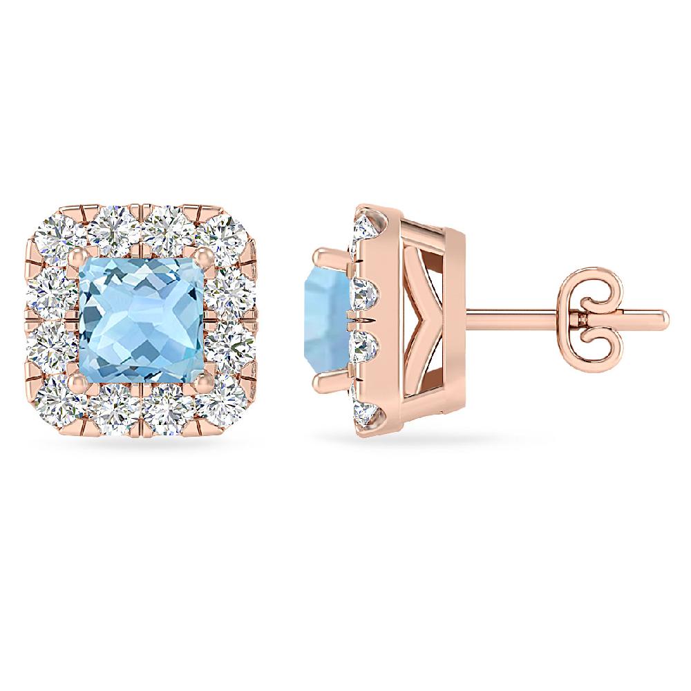 Rose Gold - Aquamarine