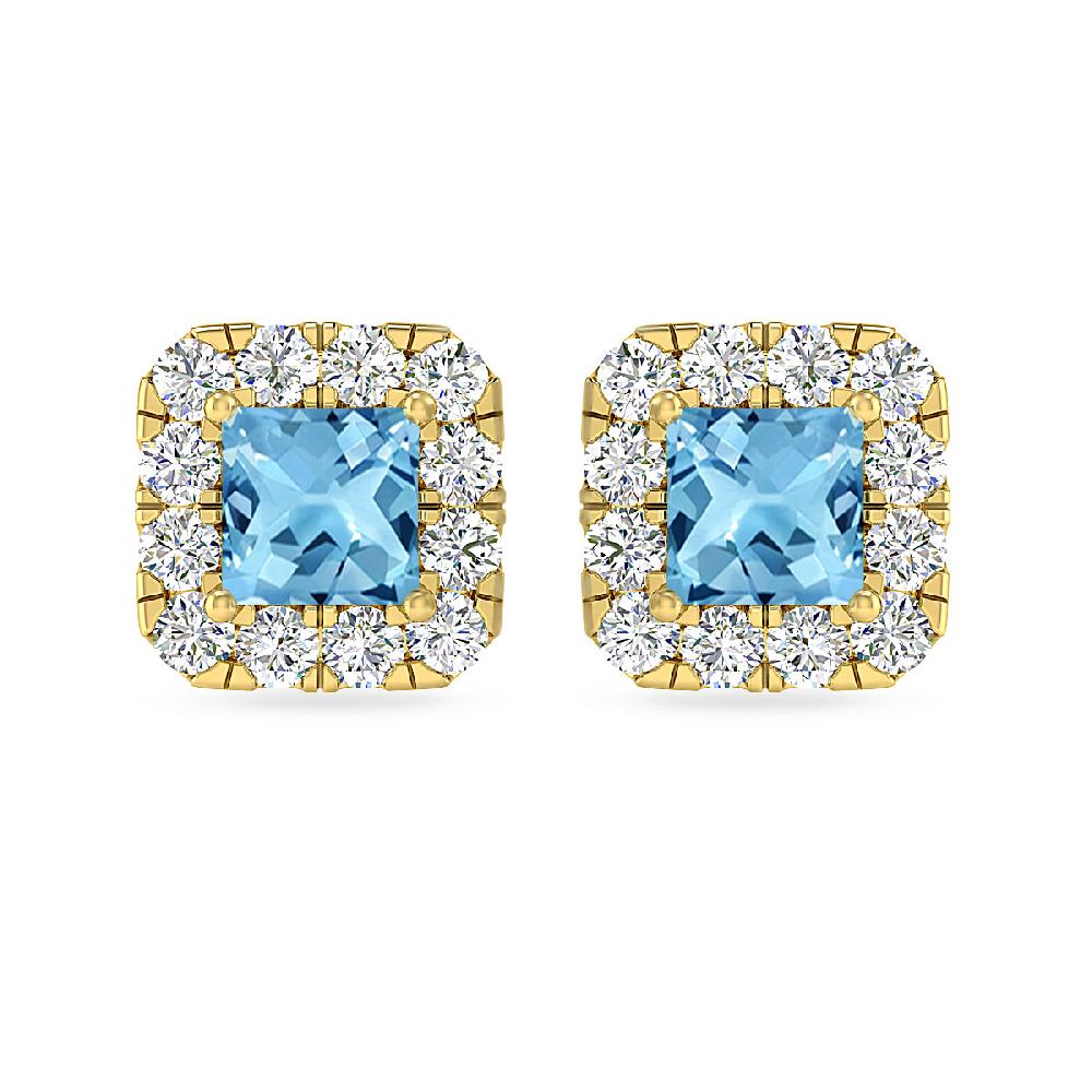 Yellow Gold - Blue Topaz