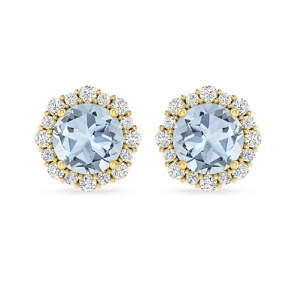 Yellow Gold - Aquamarine