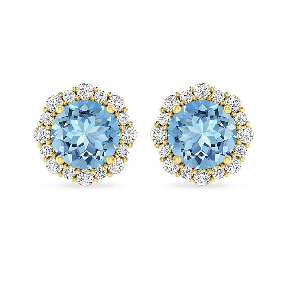 Yellow Gold - Aquamarine