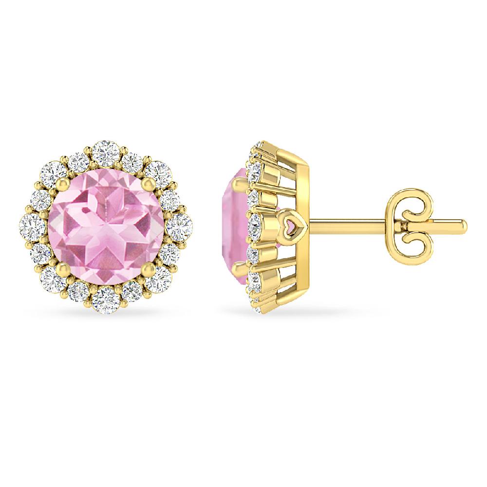 Yellow Gold - Pink Tourmaline