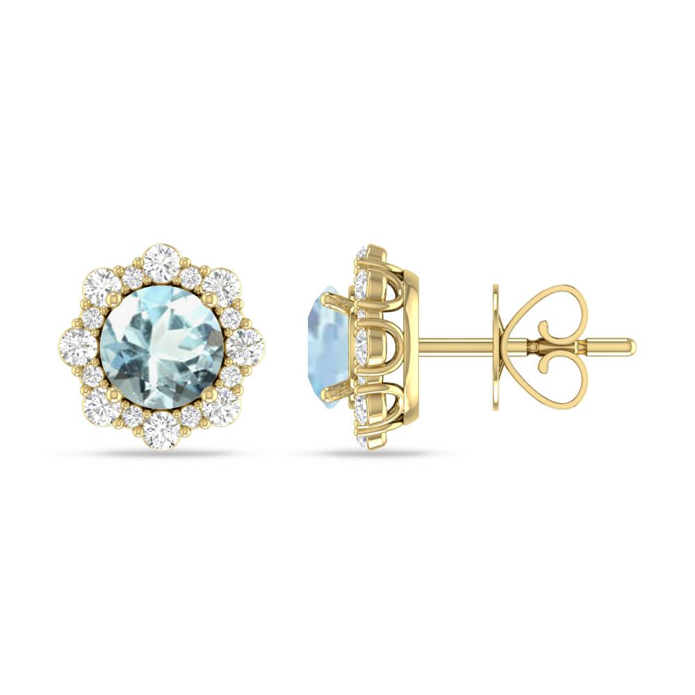 Yellow Gold - Aquamarine