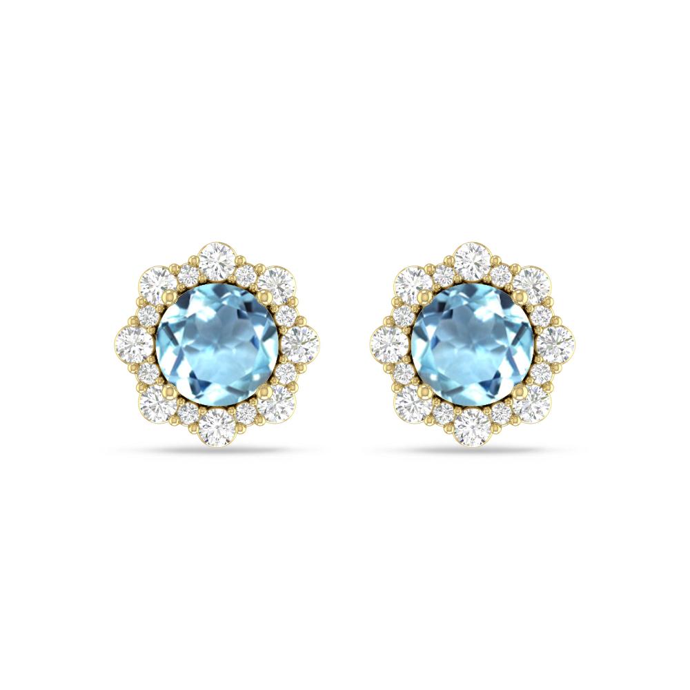 Yellow Gold - Aquamarine