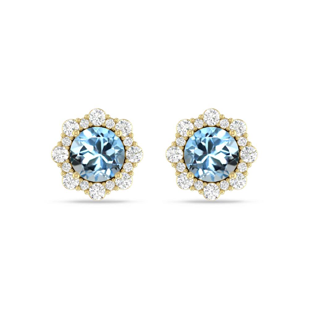 Yellow Gold - Aquamarine