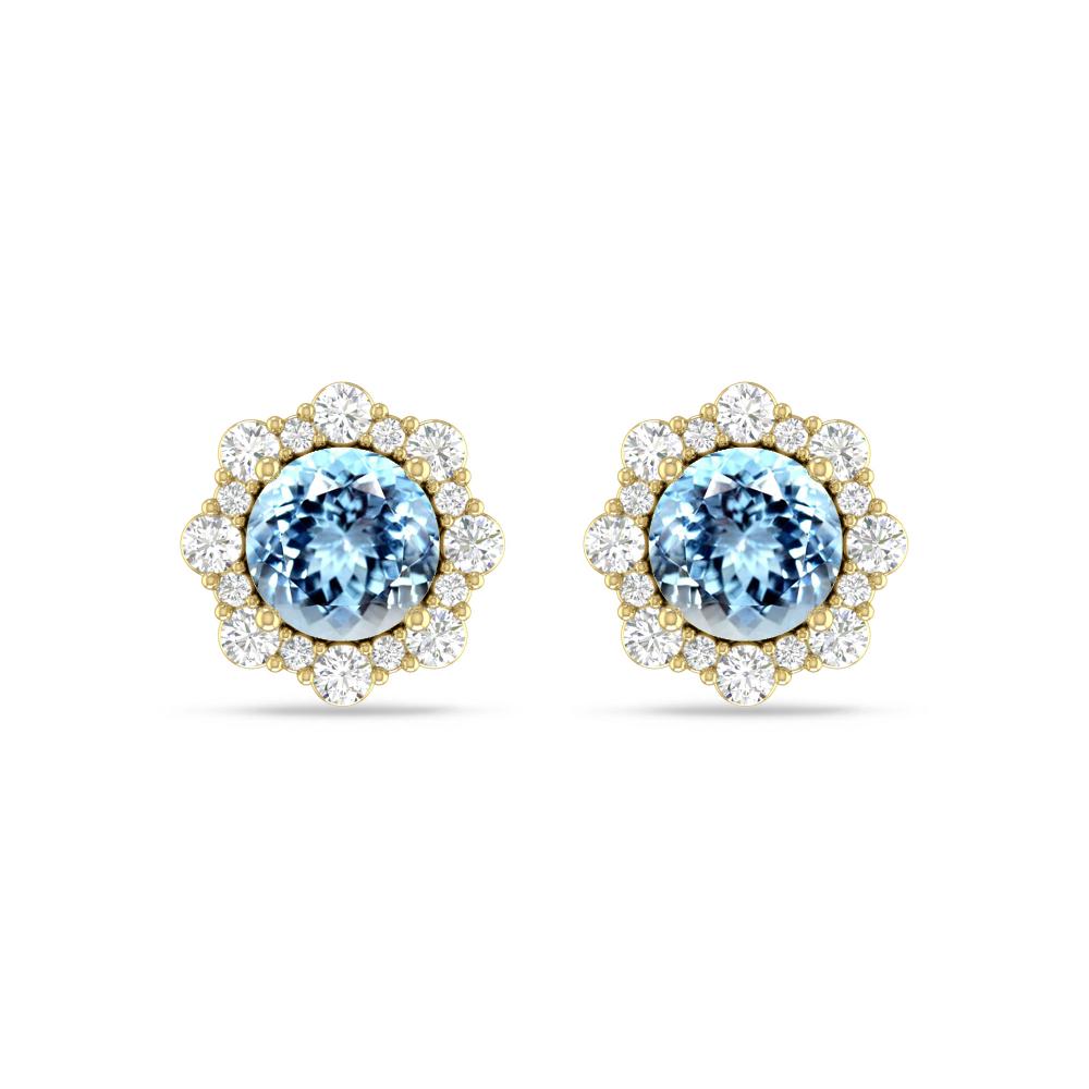 Yellow Gold - Aquamarine