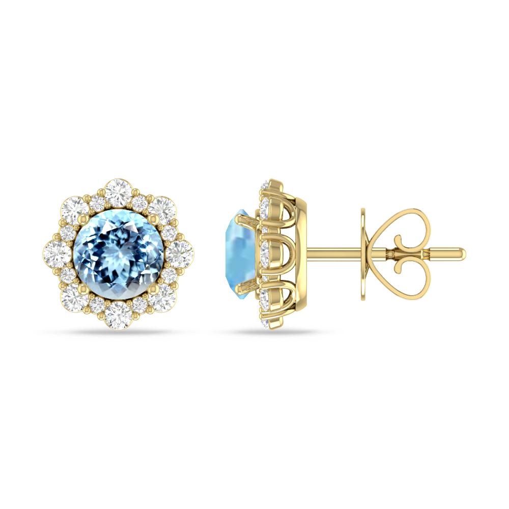 Yellow Gold - Aquamarine