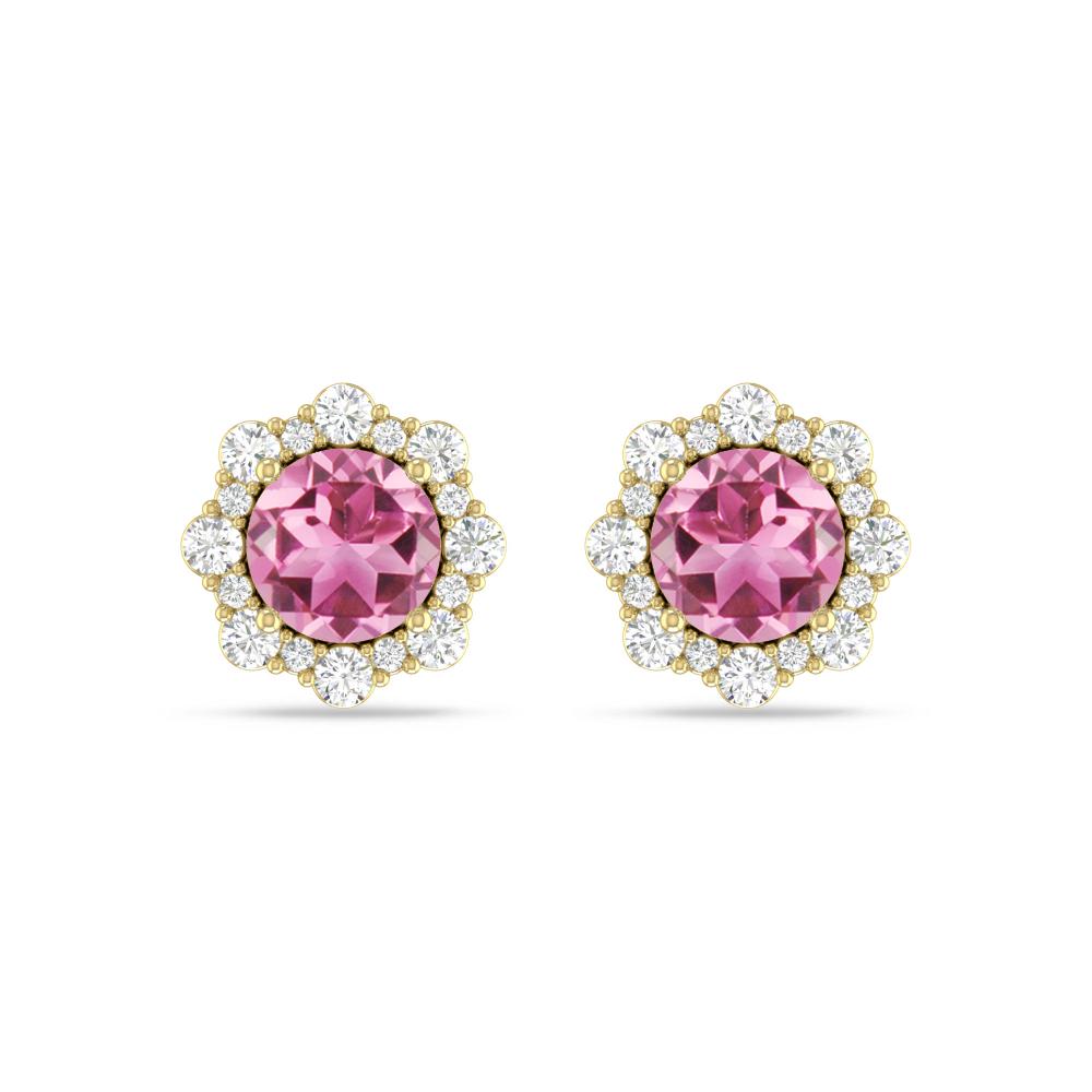 Yellow Gold - Pink Tourmaline