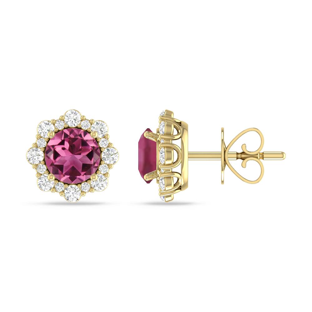 Yellow Gold - Pink Tourmaline