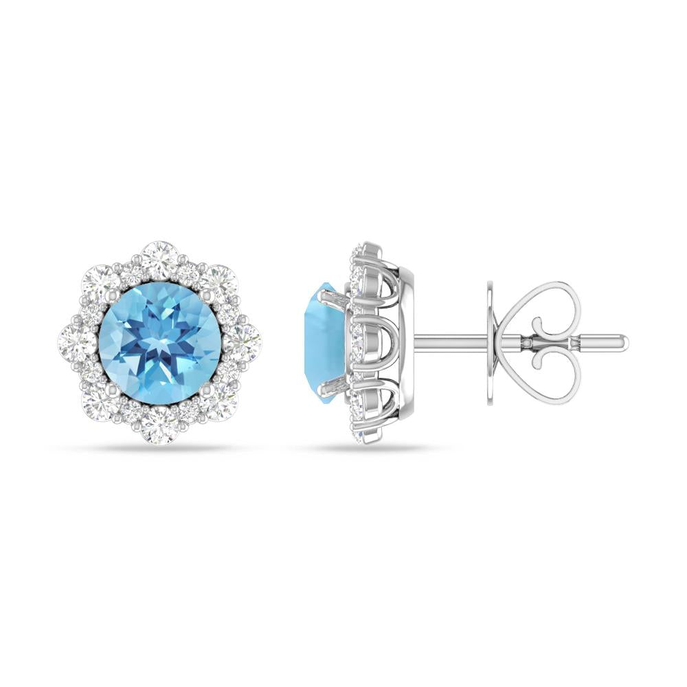 White Gold - Blue Topaz