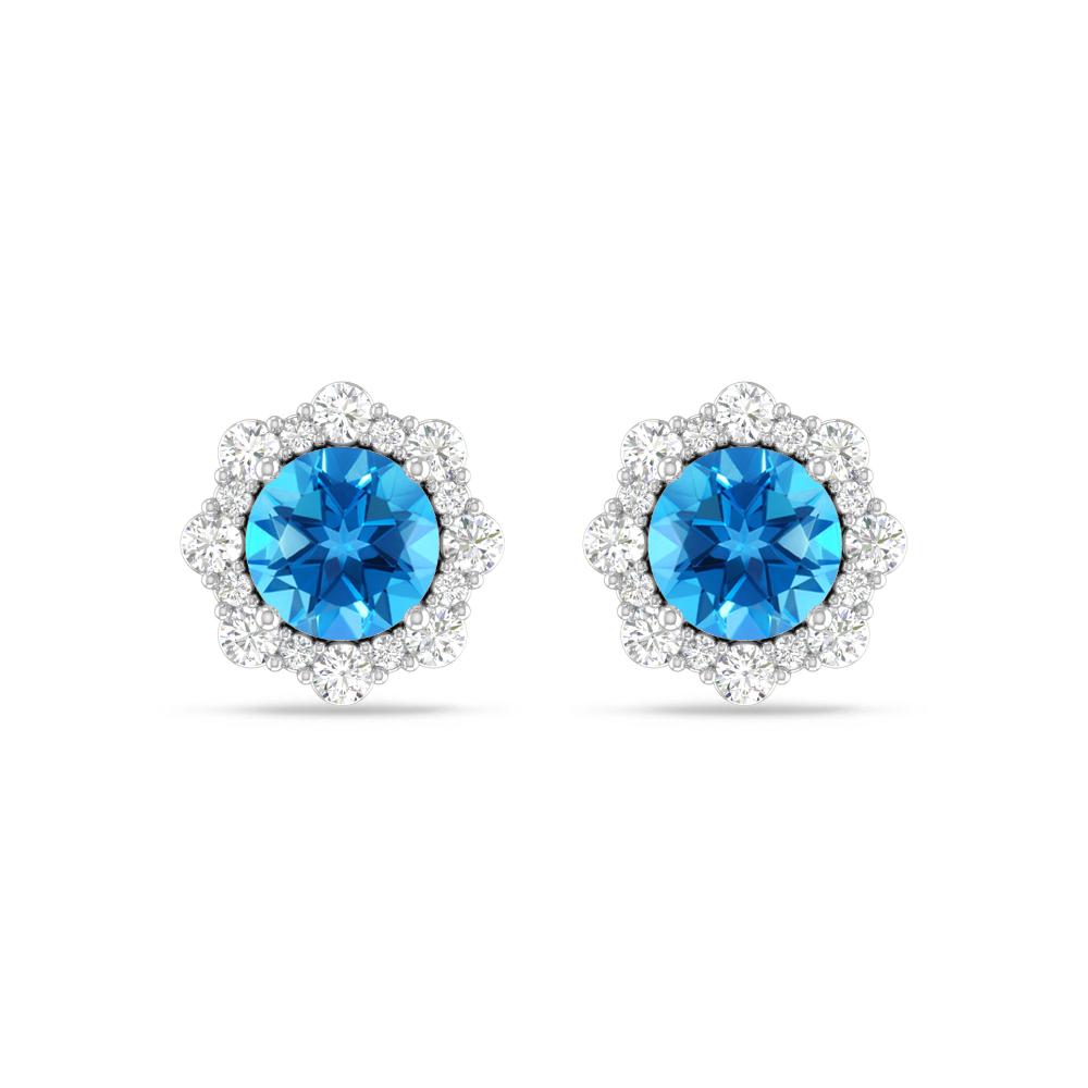 White Gold - Blue Topaz
