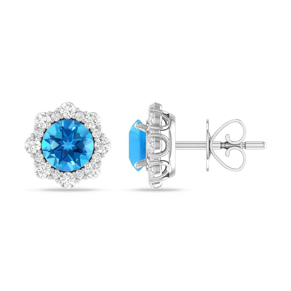 White Gold - Blue Topaz