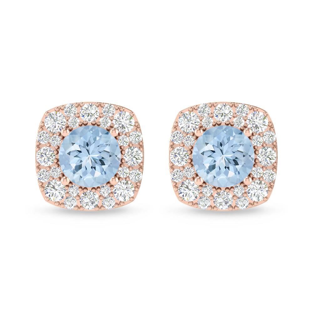 Rose Gold - Aquamarine