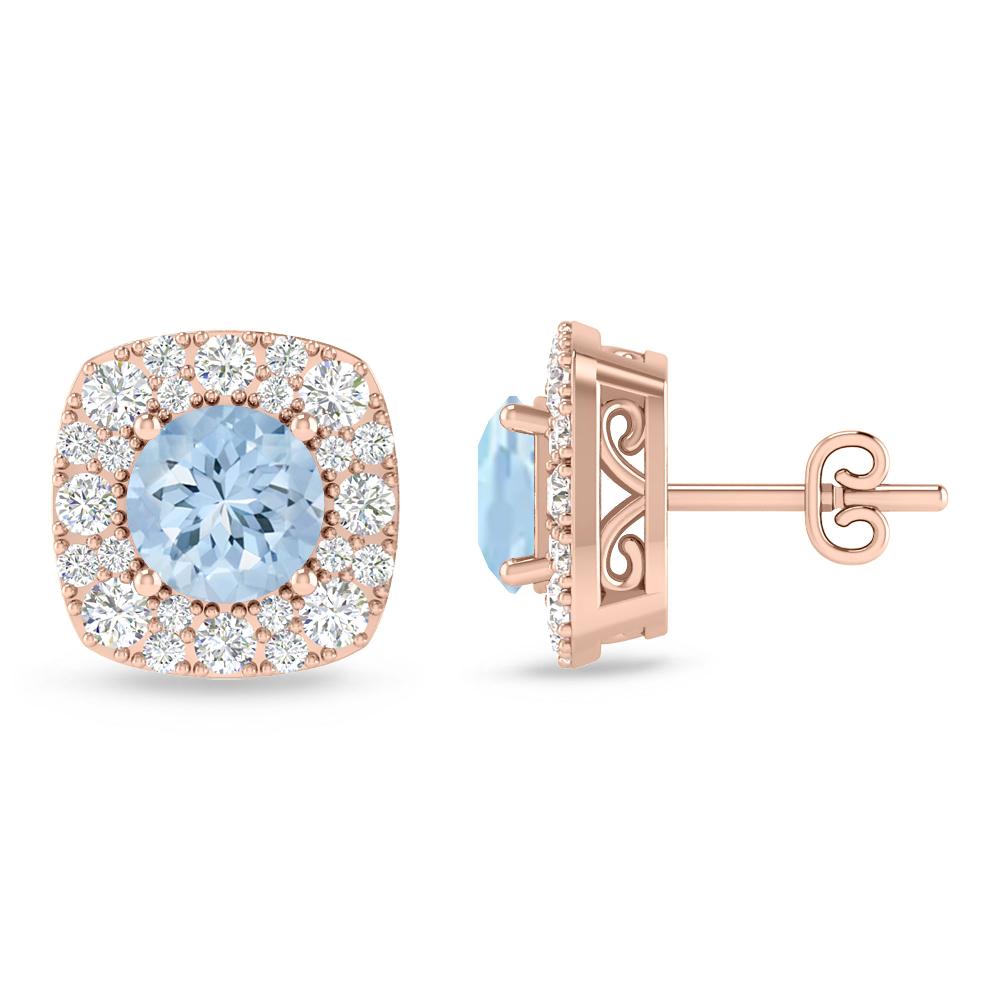 Rose Gold - Aquamarine