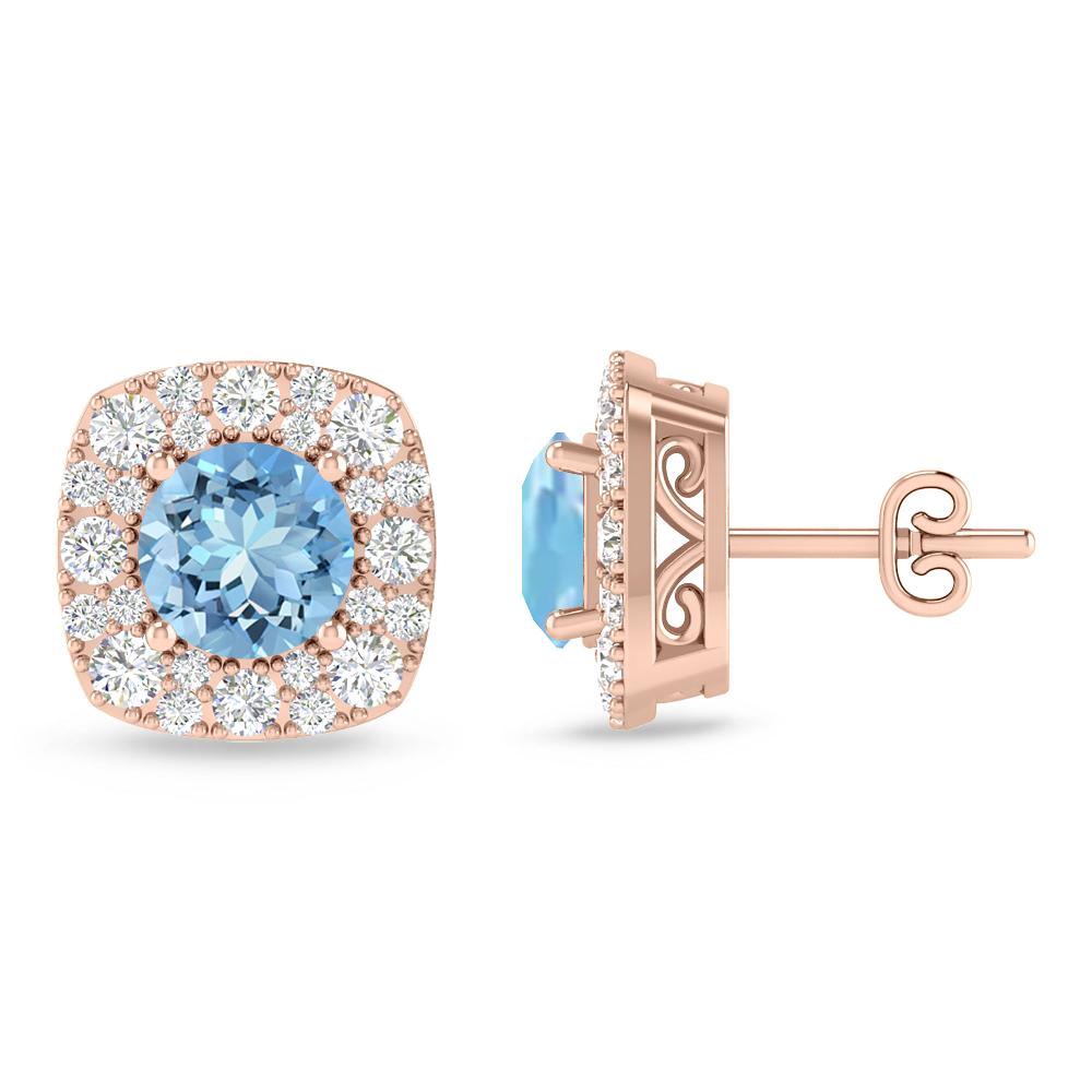 Rose Gold - Aquamarine