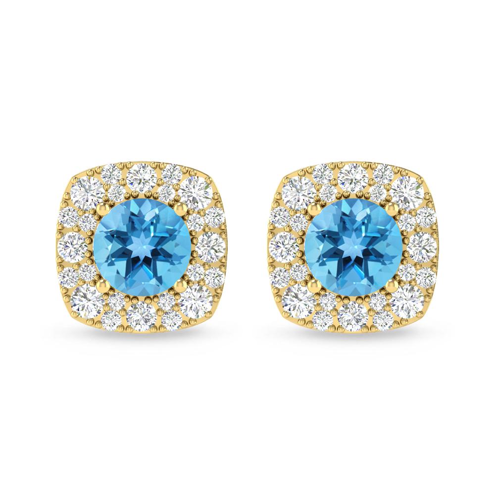 Yellow Gold - Blue Topaz