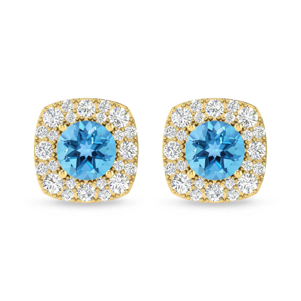 Yellow Gold - Blue Topaz