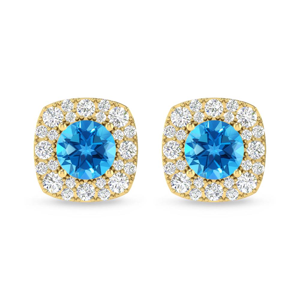 Yellow Gold - Blue Topaz
