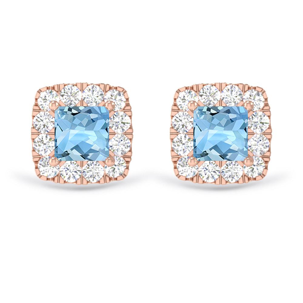 Rose Gold - Aquamarine