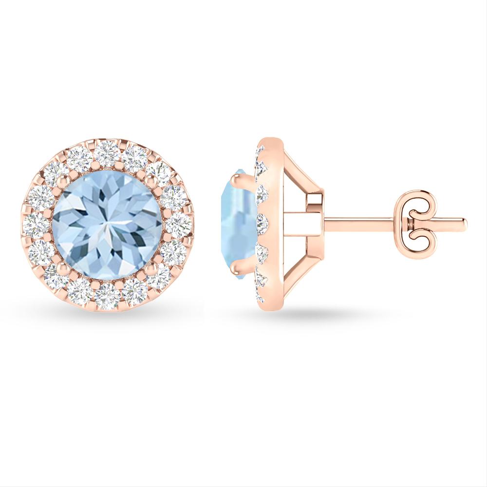 Rose Gold - Aquamarine