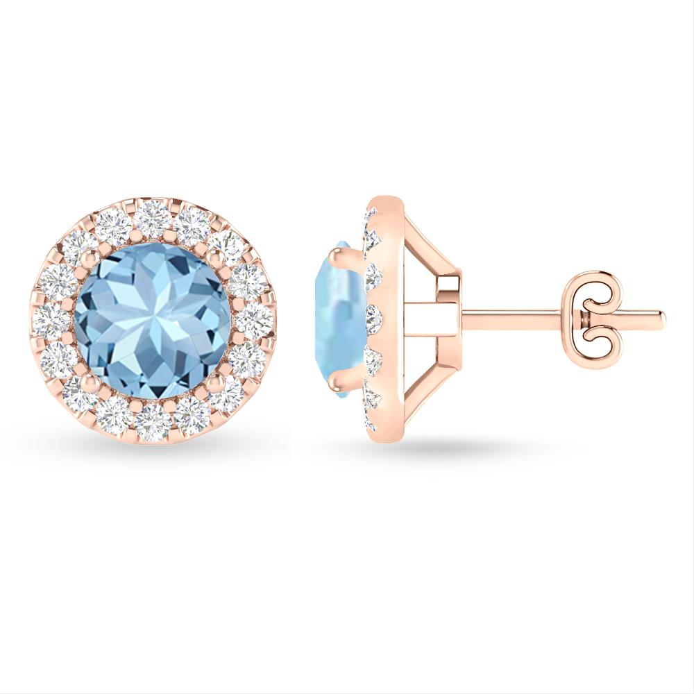 Rose Gold - Aquamarine