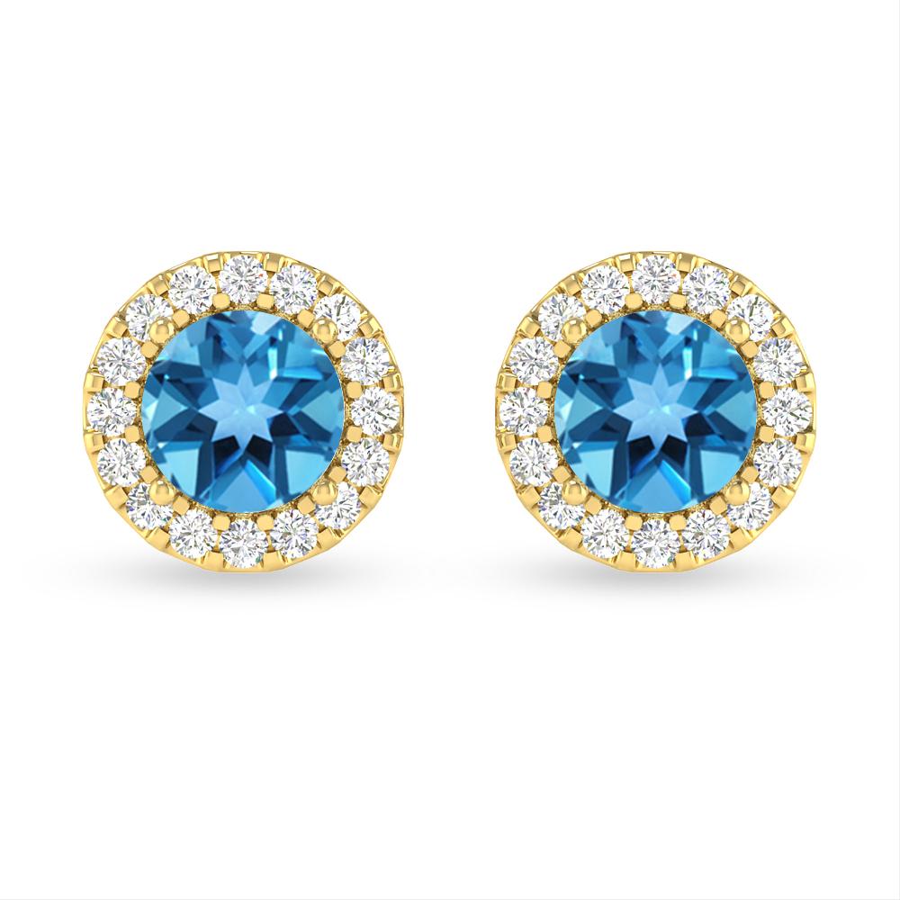 Yellow Gold - Blue Topaz