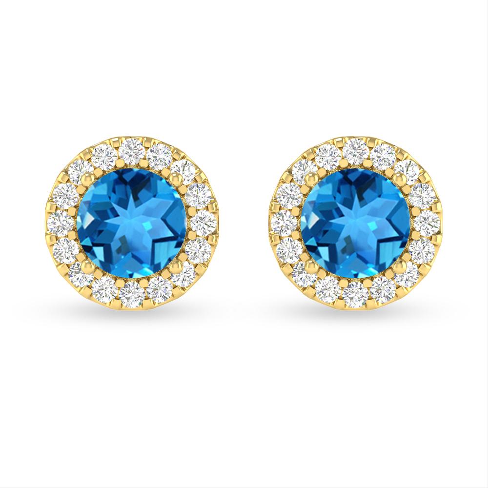 Yellow Gold - Blue Topaz