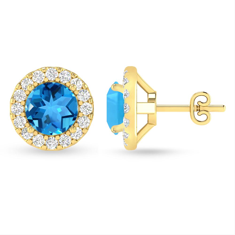 Yellow Gold - Blue Topaz