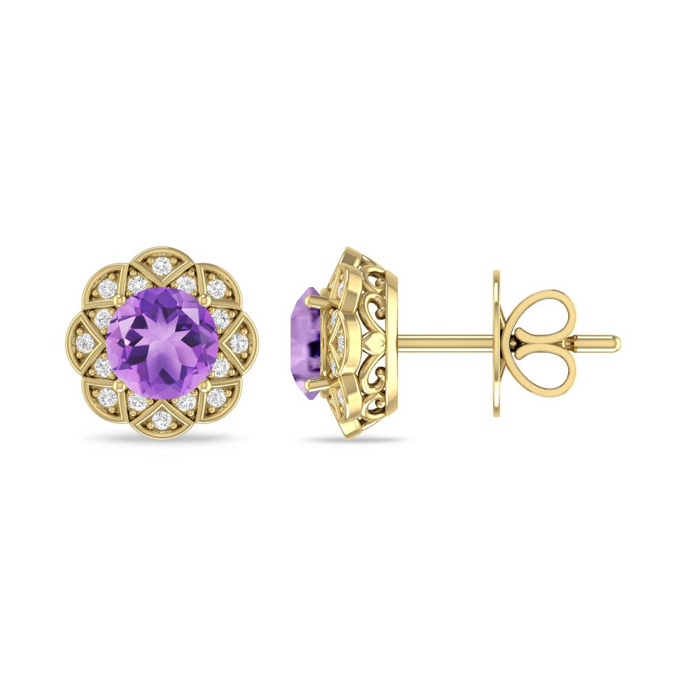 Yellow Gold - Amethyst