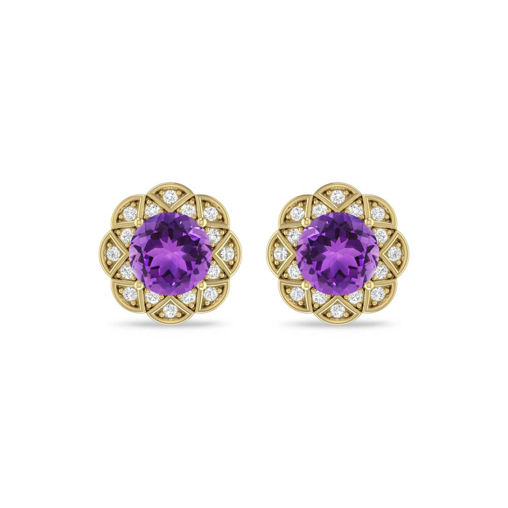 Yellow Gold - Amethyst