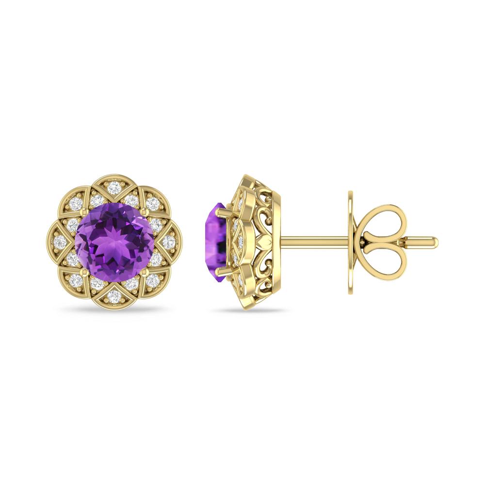 Yellow Gold - Amethyst
