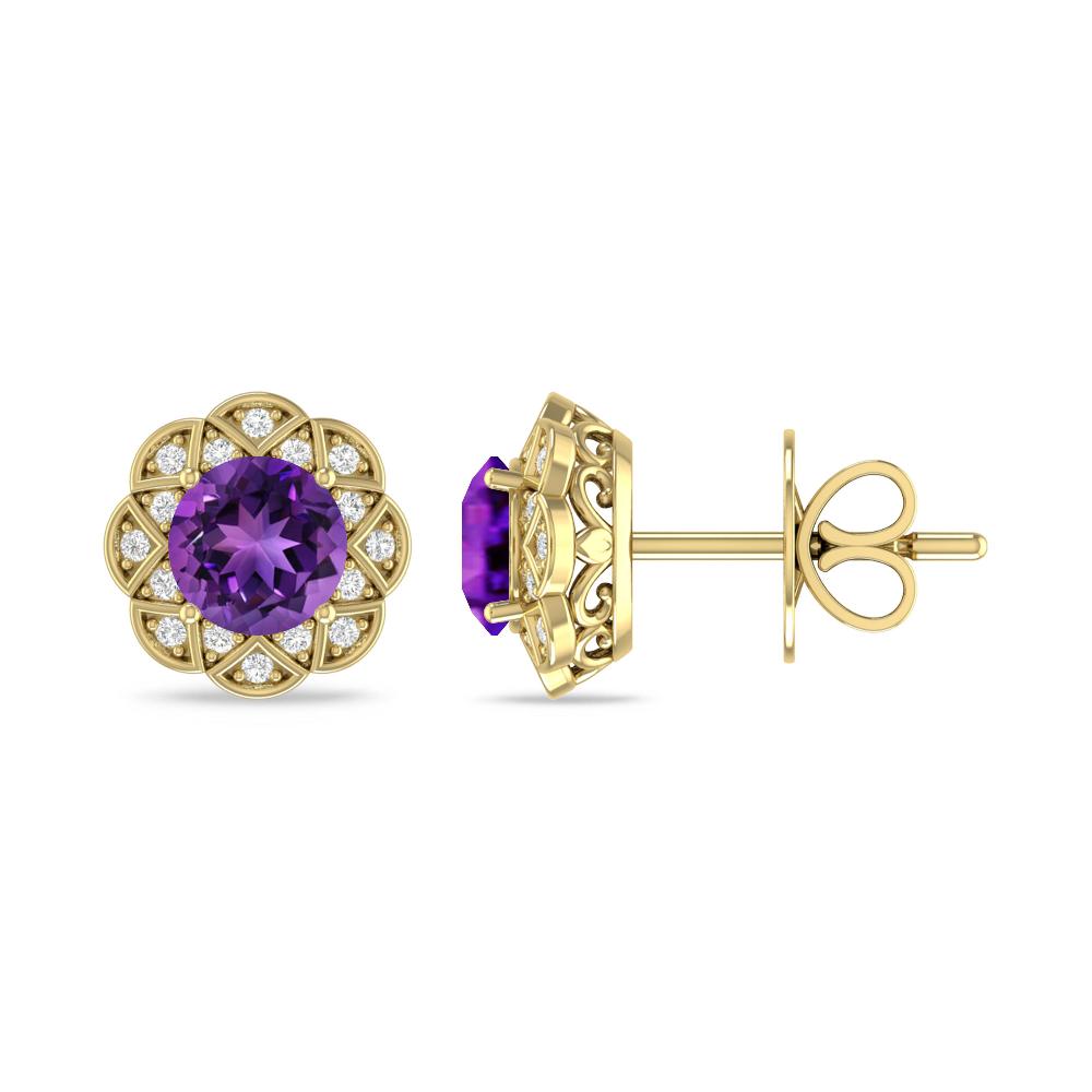 Yellow Gold - Amethyst