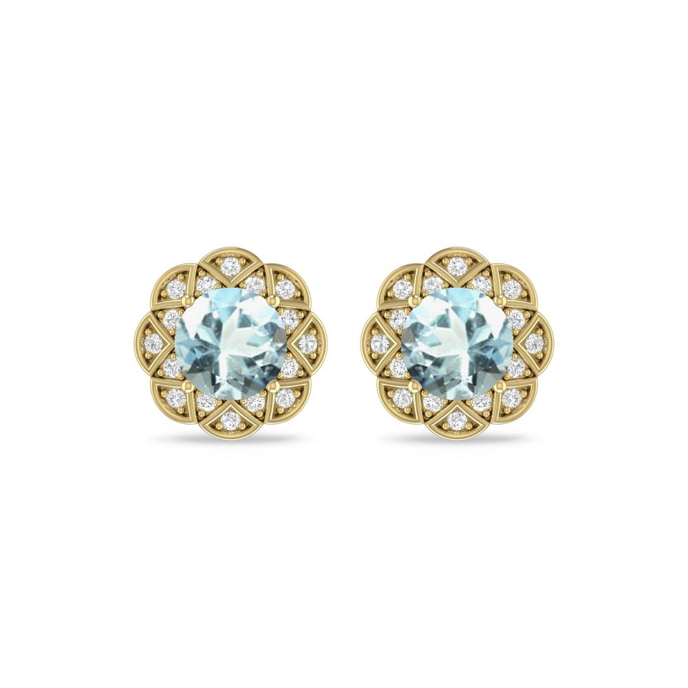 Yellow Gold - Aquamarine