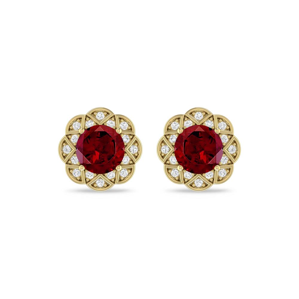 Yellow Gold - Garnet