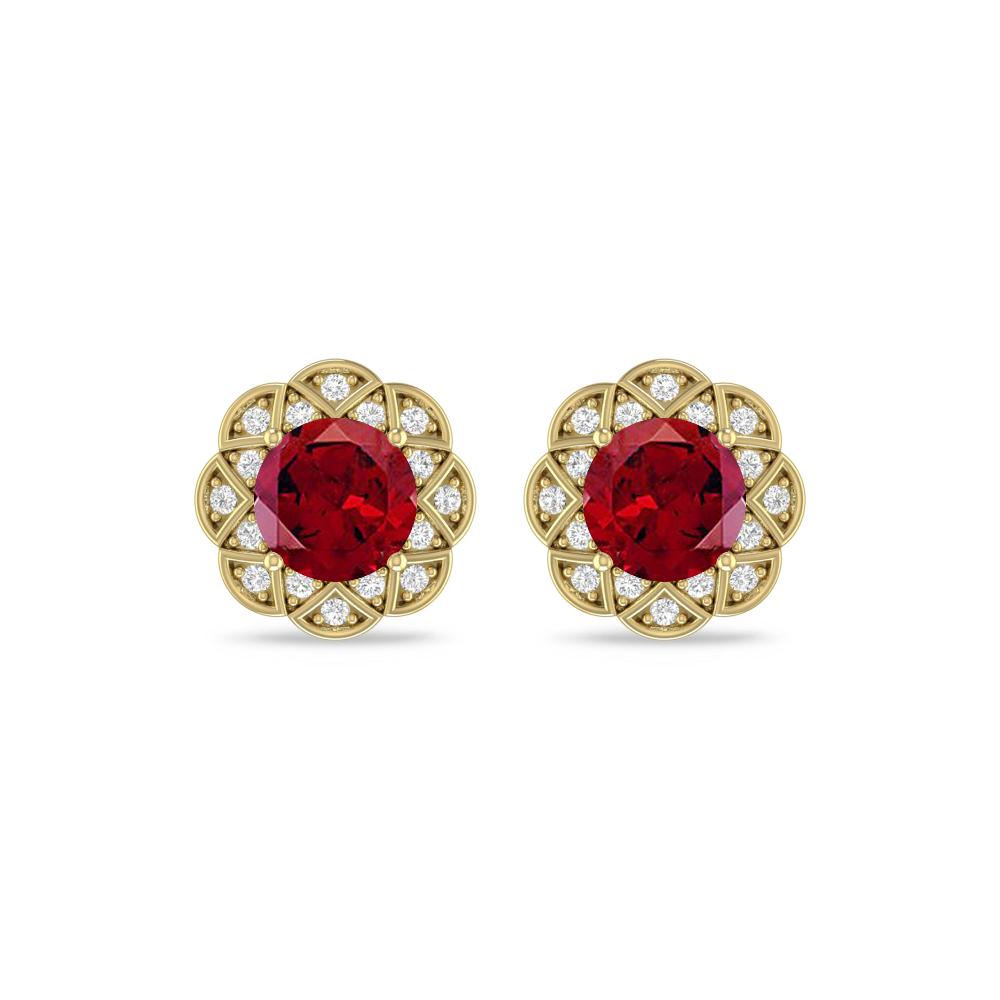 Yellow Gold - Garnet