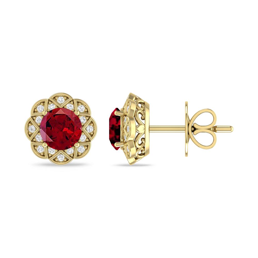 Yellow Gold - Garnet