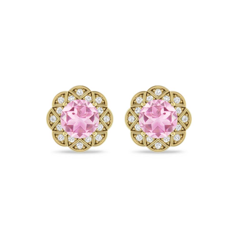 Yellow Gold - Pink Tourmaline